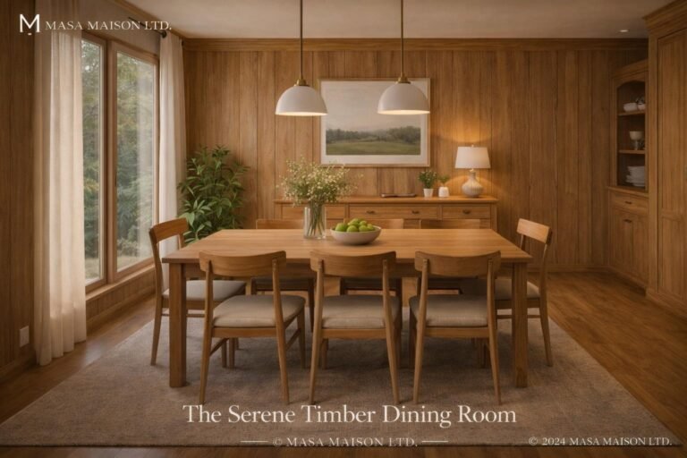 the serene timber dining room