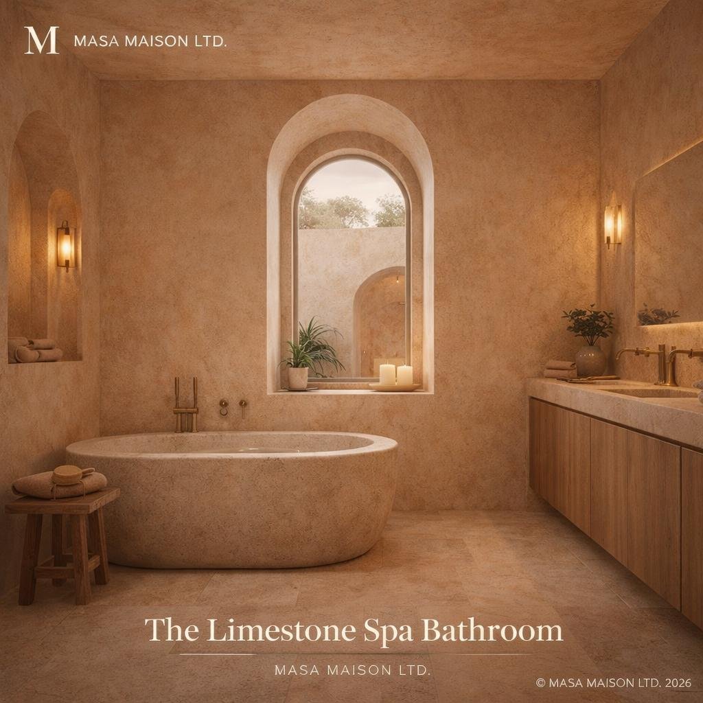 tulum limestone spa bathroom